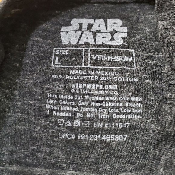 Star Wars The Last Jedi Mens Shirt Rey Kylo Ren Group Shot Gray T-Shirt Large - Picture 4 of 4